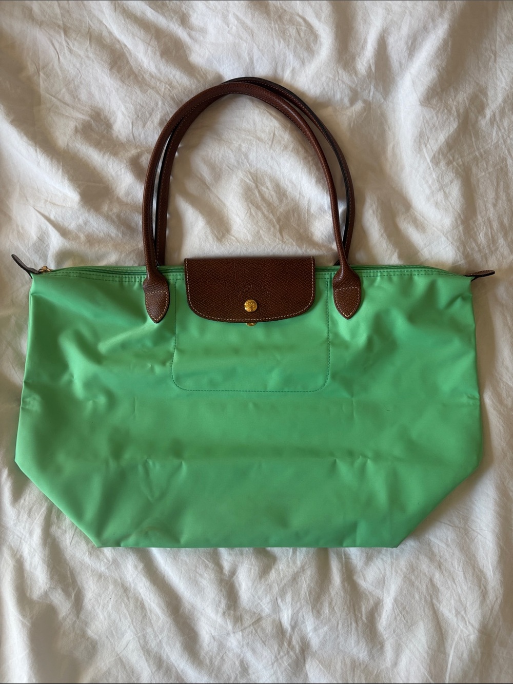 Longchamp Le Pliage Large Nylon Tote in Pistachio - Picture 3 of 13